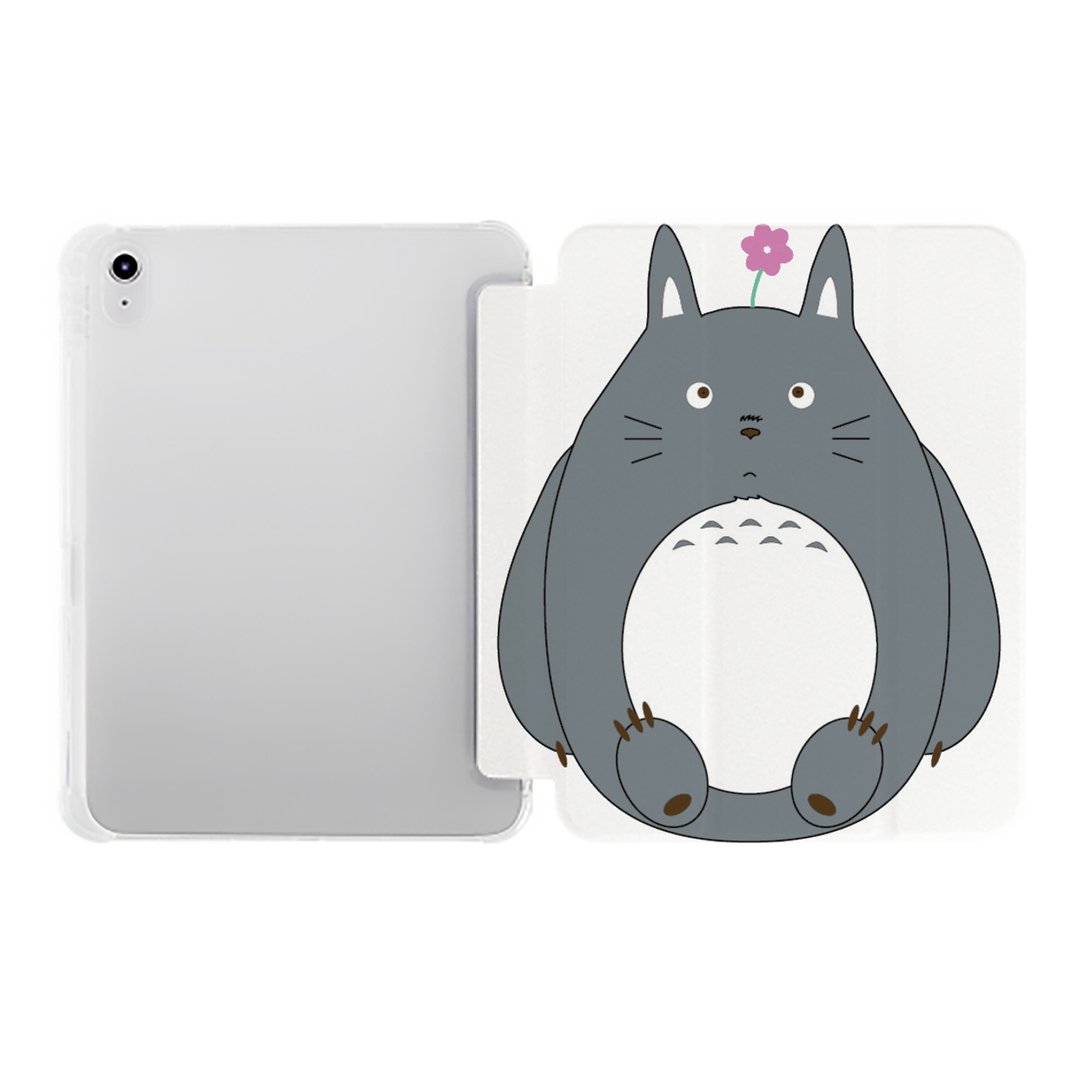 （画像用） となりのトトロ 草壁メイ 草壁サツキ My Neighbor Totoro Satsuki Kusakabe Mei Kusakabe IPad ケース ペン収納付き 三つ折りスタンド PUレザー×シリコン 対応機種9.5/10.5/10.9インチ